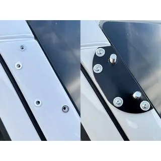 Козырек на лобовое стекло на раме V2 (черный глянец, 5мм) Volkswagen Crafter 2006-2016 гг. фото 4