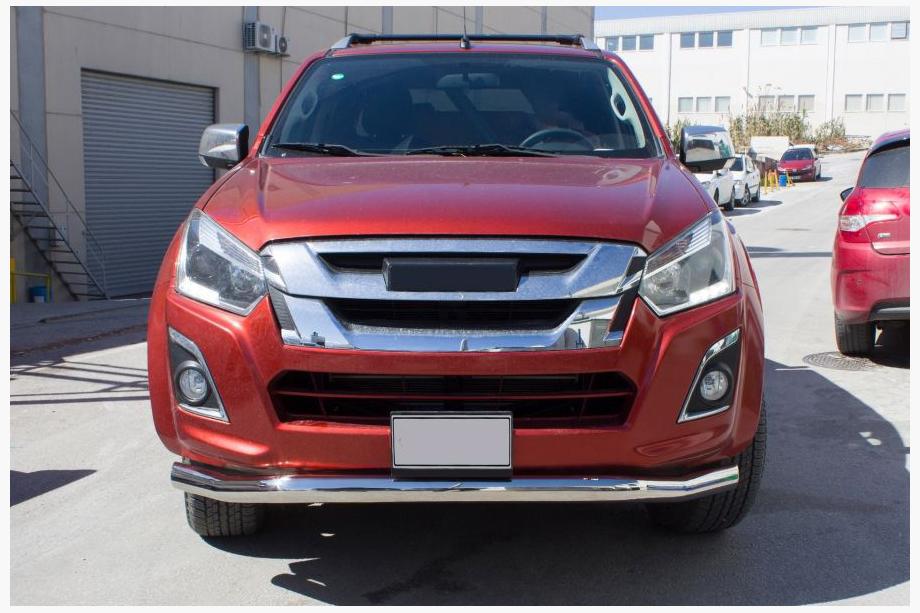 Isuzu D-Max 2011-2019 гг. Передняя защита Texas (76мм, нержавейка) Фото 1