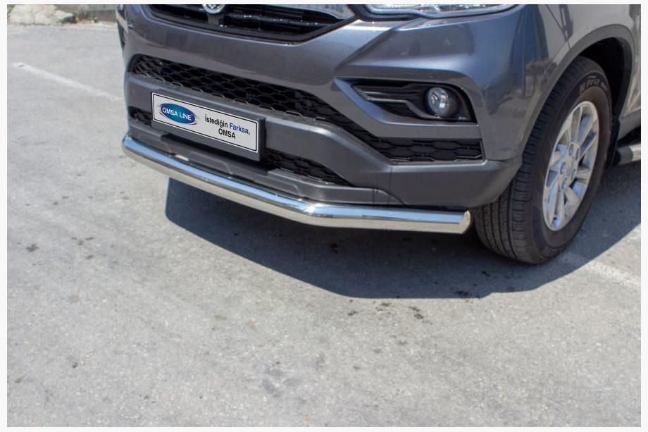 SsangYong Musso II 2018– гг. Передняя защита Texas (76мм, нержавейка) Image