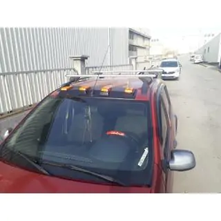 Козырек Лобового Стекла (LED, Черный Мат) Renault Sandero 2007-2013 гг. фото 1