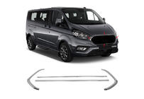 Ford Custom 2013-2022 гг. Хромированная окантовка решетки радиатора 2018+ (4 шт., нержавейка) фото 3