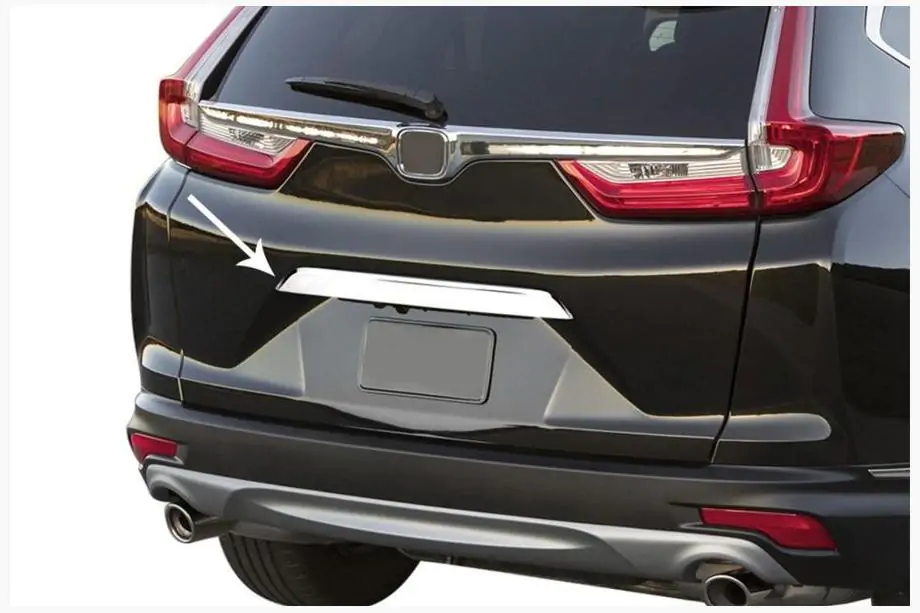 Honda CRV 2017-2022 гг. Хромированная накладка над номером (нержавейка) Image