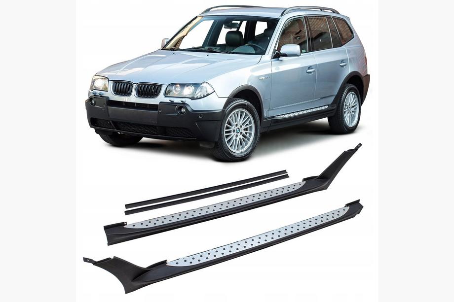 BMW X3 E83 2003-2010 гг. Боковые Подножки Cixtai (2 шт., Алюминий) Фото 1