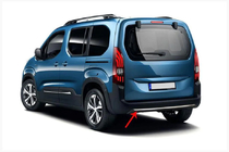 Peugeot Partner/Rifter 2019- гг. Накладка на задний бампер нержавейка фото 2