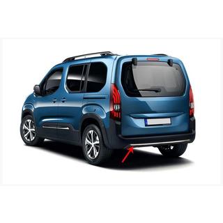 Накладка на задний бампер нержавейка Peugeot Partner/Rifter 2019- гг. фото 2