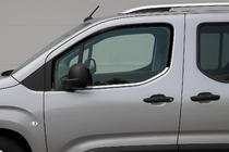 Peugeot Partner/Rifter 2019- гг. Окантовка окон (2 шт, нержавейка) фото 2