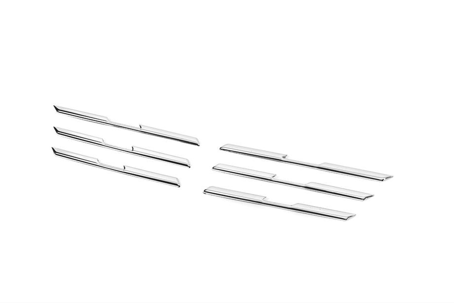 Renault Captur 2019- гг. Хром накладки на решетку радиатора (6 шт, нержавейка) Фото 5