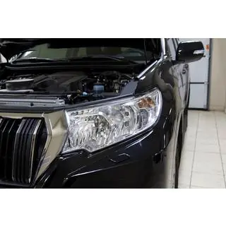 Ресничка на фару водительская сторона (для рефлекторной) Toyota Land Cruiser Prado 150 2009-2023 гг. фото 1