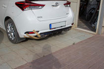 Toyota Auris 2012-2018 гг. Диффузор заднего бампера (2016-2018, грунт под покраску) фото 4