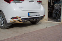 Toyota Auris 2012-2018 гг. Диффузор заднего бампера (2016-2018, грунт под покраску) фото 5