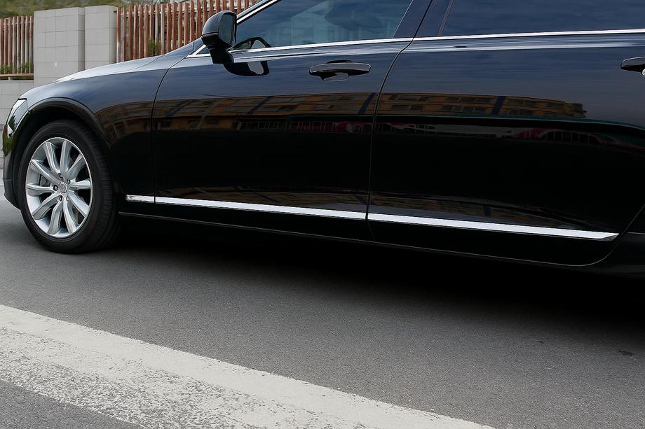 Volvo S90/V90 2016- гг. Хромированные Молдинги на Двери (для V90, Нержавейка) Image