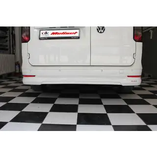 Накладка на задний бампер (грунтованная под покраску) Volkswagen Caddy 2020- гг. фото 3