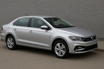 Volkswagen Polo 2017- гг. Полный комплект молдингов на окна (14 шт, нержавейка) фото 1