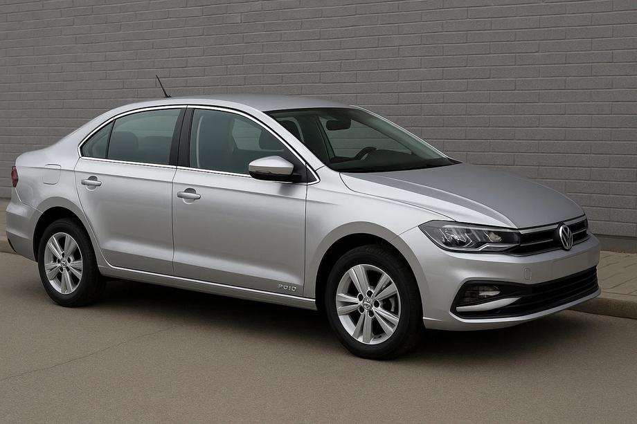 Volkswagen Polo 2017- гг. Полный комплект молдингов на окна (14 шт, нержавейка) Image