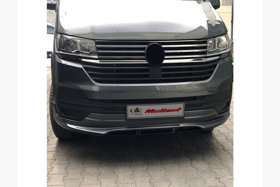 Volkswagen T6 2015-2024 гг. Накладка на передний бампер 2019+ (грунт под покраску) Фото 5