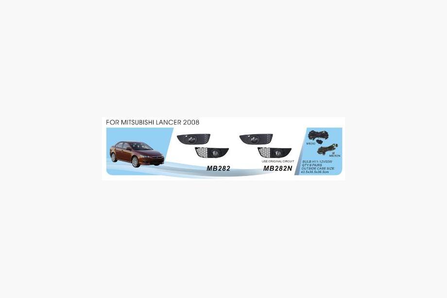 Mitsubishi Lancer X 2008- гг. Противотуманные фары (2 шт, галоген) Image