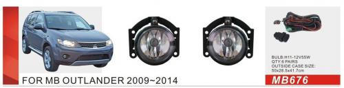 Mitsubishi L200 2015-2024 гг. Противотуманные фары 2015-2019 (2 шт, Галоген) фото 1