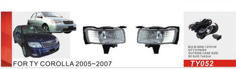 Toyota Corolla 2002-2007 гг. Противотуманные фары 2004-2007 (2 шт, Галогенные) фото 1