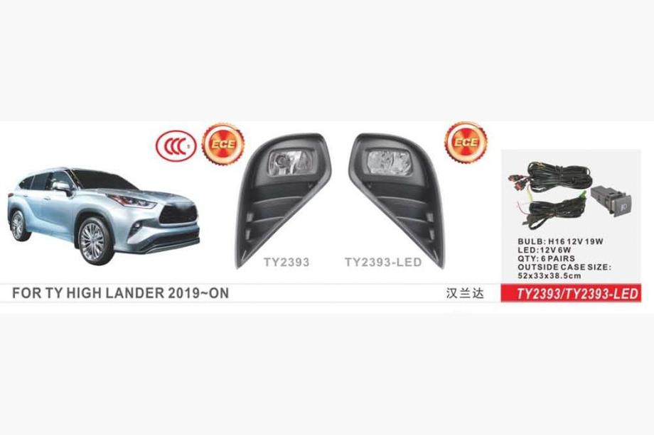 Toyota Highlander 2019- гг. Противотуманные фары (2 шт, галогенные) Image