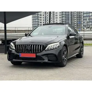 Передний бампер в сборе (AMG Line 2018-2021) Mercedes C-class W205 2014-2021 гг. фото 1