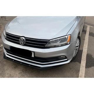 Volkswagen Jetta 2011-2018 Накладка на передний бампер Lip (2010-2018, черный глянец)