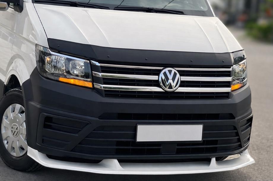 Volkswagen Crafter 2016- гг. Передняя губа на бампер (грунтованная под покраску) Фото 1