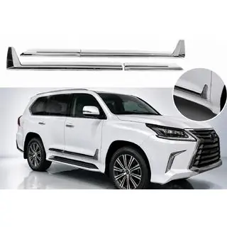 Молдинги на двери F-Sport Белые+Хром (4 шт, ABS)