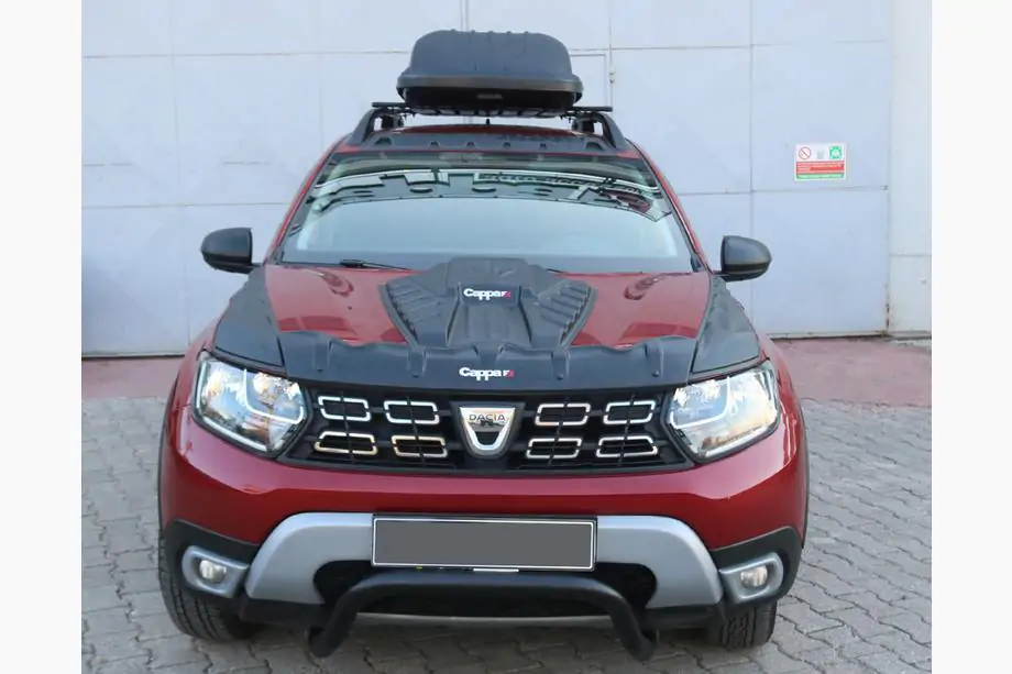Dacia Duster 2018-2024 гг. Комплект накладок на капот DRAGON (3 шт) Фото 2