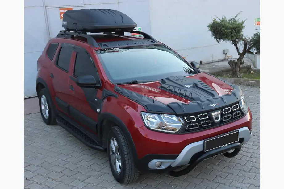 Dacia Duster 2018-2024 гг. Комплект накладок на капот DRAGON (3 шт) Фото 1
