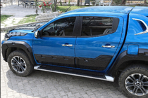 Fiat Fullback 2016- гг. Дверные молдинги EuroCap (6 шт, ABS) фото 3