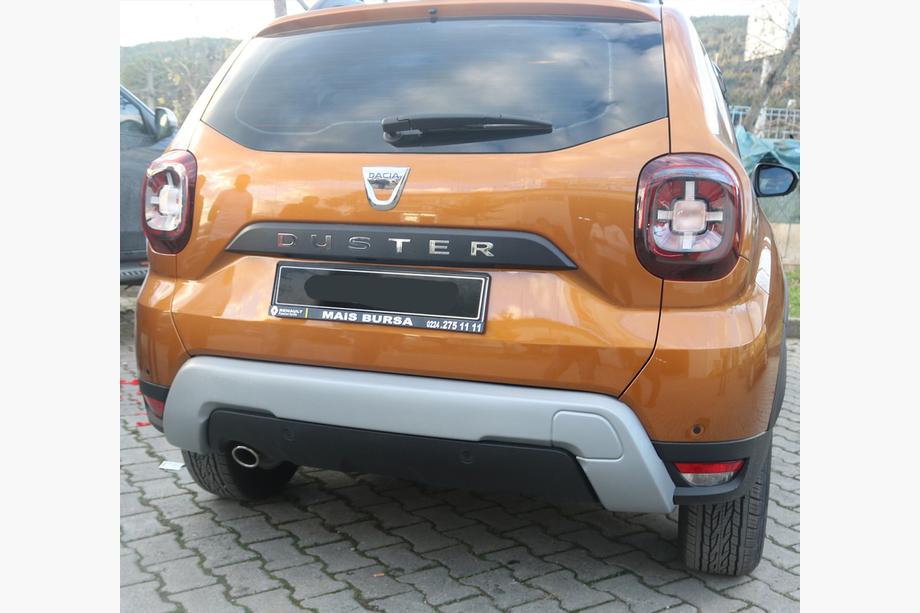 Dacia Duster 2018-2024 гг. Накладка на задний бампер U-Type (ABS, серый) Image
