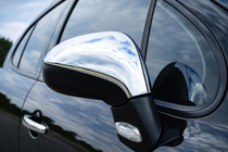 Peugeot 308 2007-2013 гг. Накладки на Зеркала (2 шт, Нержавеющая Сталь) OmsaLine - Итальянская Нержавейка фото 1
