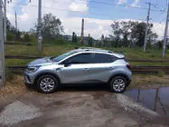 Renault Captur 2013-2019 гг. Рейлинги Skyport (серый матовый) фото 1
