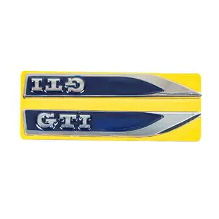 Боковые накладки GTI синие хром (145мм x 22м) фото 1