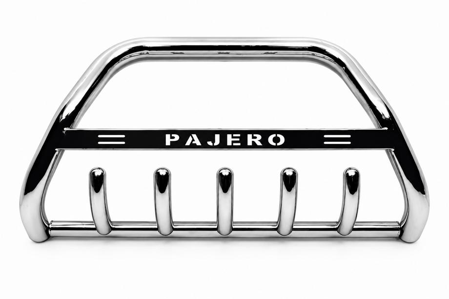 Mitsubishi Pajero Wagon III 1999-2006 гг. Кенгурятник WT004 (нержавейка) Image