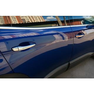 Peugeot 508 2010-2018 гг. Накладки на ручки Carmos (4 шт, нерж)