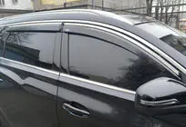 Chery Tiggo 7 2020- гг. Ветровики с хромированным молдингом (4 шт, Niken) фото 1