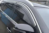Chery Tiggo 7 2020- гг. Ветровики с хромированным молдингом (4 шт, Niken) фото 6