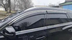 Chery Tiggo 7 2020- гг. Ветровики с хромированным молдингом (4 шт, Niken) фото 2
