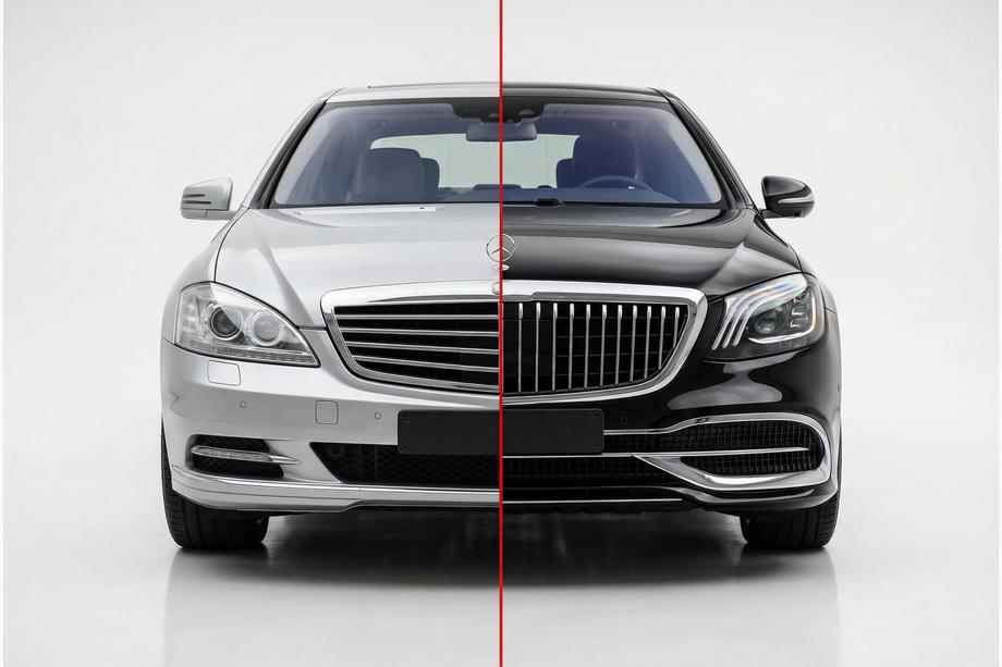 Mercedes S-сlass W221 2005-2013 гг. Комплект рестайлинга в X222 Maybach S600 Image