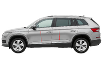 Skoda Kodiaq 2016-2023 гг. Узкие дверные молдинги из нержавеющей стали Carmos фото 1