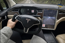 Tesla Model X 2015- гг. Руль спортивный (Алькантара, карбон, с подогревом) фото 1