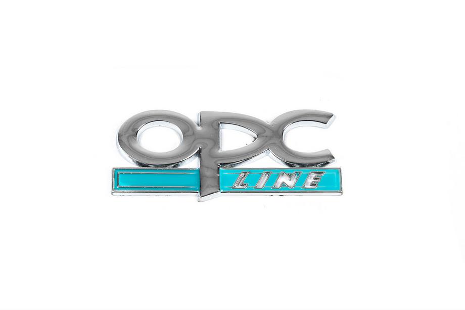 Opel Металлический шильдик на багажник OPC Line (Хром+Синий) Фото 2
