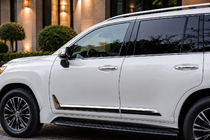 Lexus LX 500d/600 2022- гг. Черные молдинги на двери F-Sport белый+черный (4 шт, ABS) фото 2