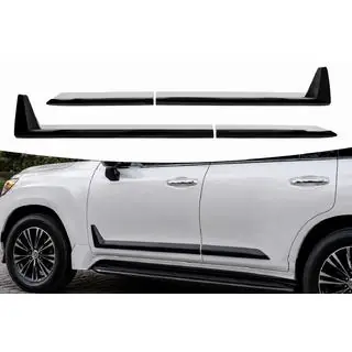 Черные молдинги на двери F-Sport белый+черный (4 шт, ABS)