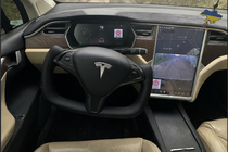 Tesla Model X 2015- гг. Руль в стиле штурвала (Кожзам и вставки из карбона) фото 6