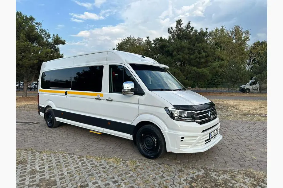 Volkswagen Crafter 2016- гг. Накладка на передний бампер 510B (грунт под покраску) Фото 2