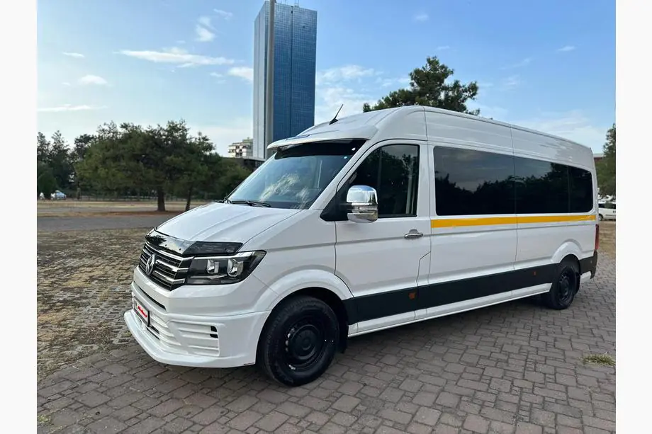 Volkswagen Crafter 2016- гг. Накладка на передний бампер 510B (грунт под покраску) Фото 3