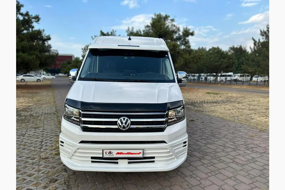 Volkswagen Crafter 2016- гг. Накладка на передний бампер 510B (грунт под покраску) Фото 5