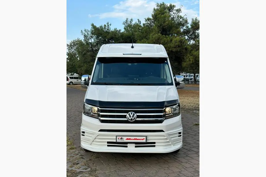 Volkswagen Crafter 2016- гг. Накладка на передний бампер 510B (грунт под покраску) Фото 4
